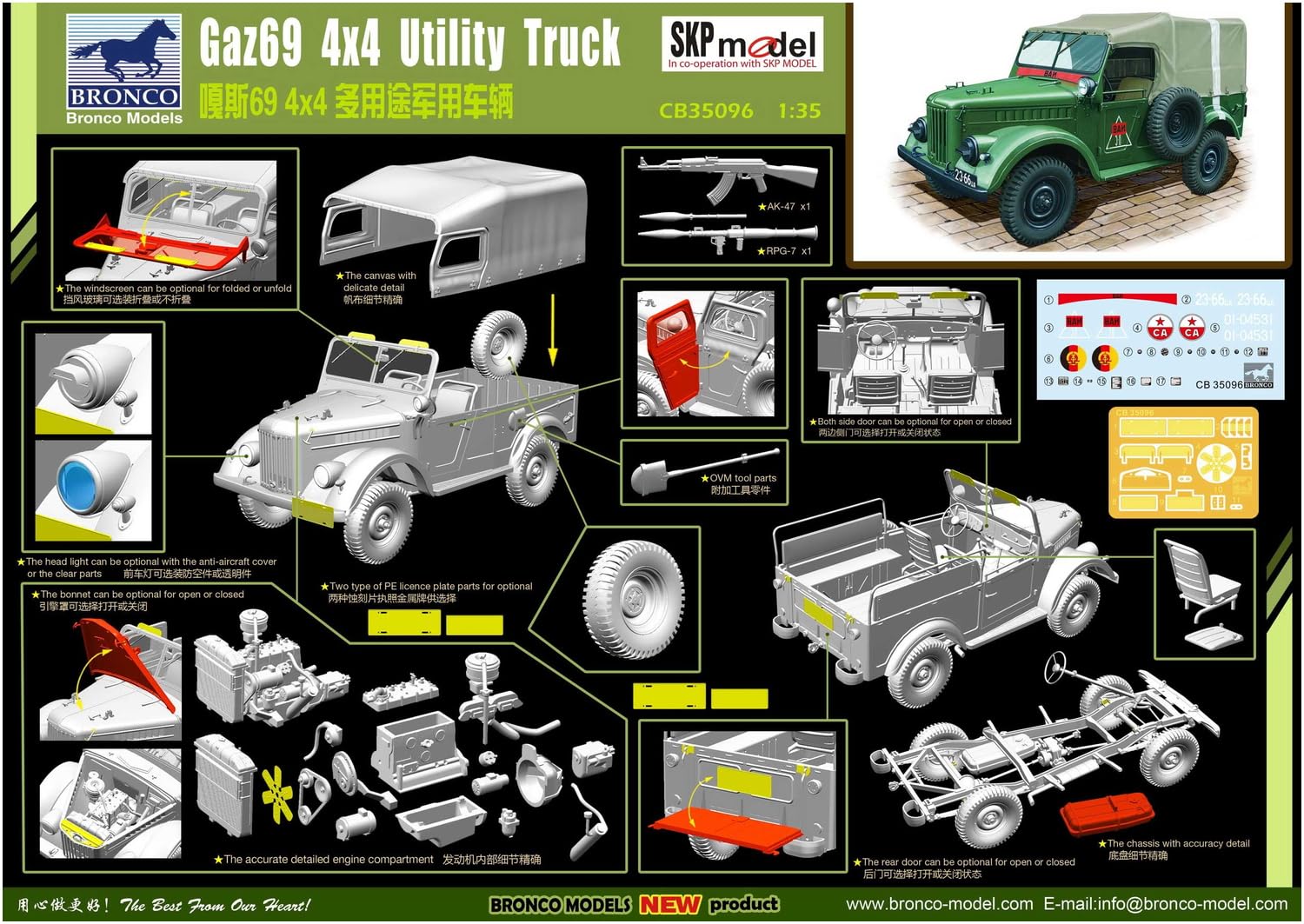 プラモデル69個セット Amazon | ブロンコモデル 1/35 ソ連 ガズ GAZ-69 軍用乗用車